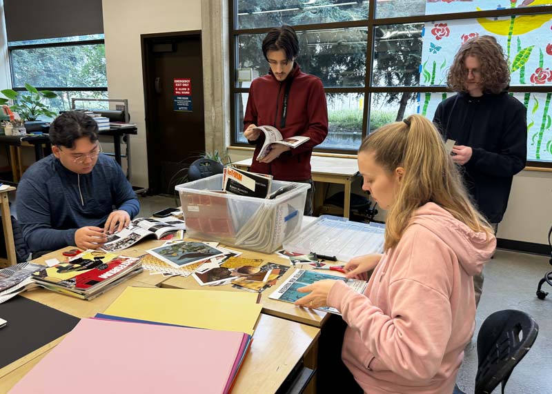 Art students in Meadowdale Hall